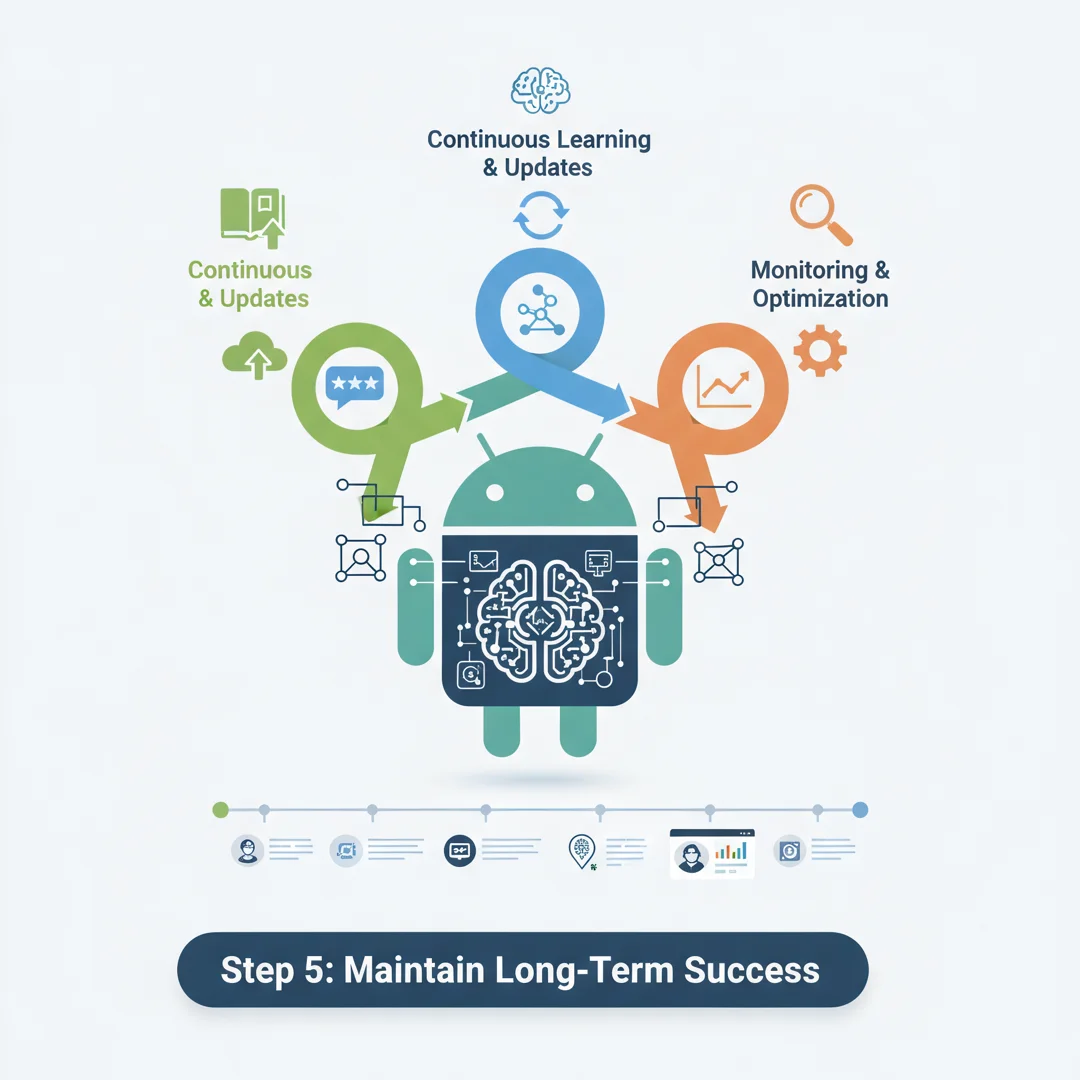 Step 8: Illustration for step: Maintain long-term success related to How to start building android app with 