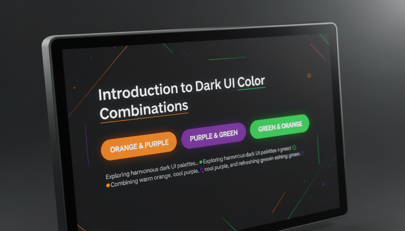 Introduction to Dark UI Color Combinations