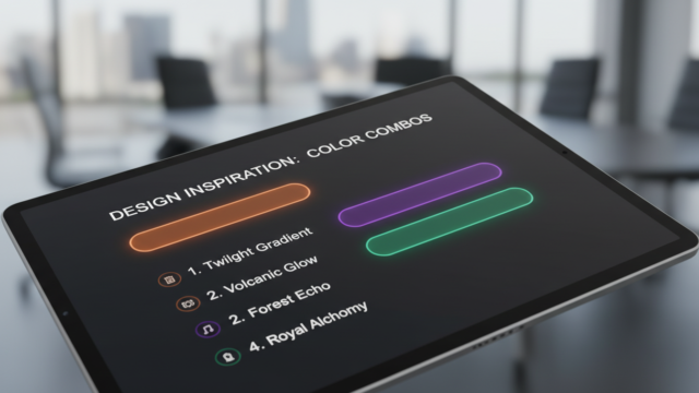 most beautyfull colors combinations of dark ui with orange and purplr and green buttons and crystal clear text