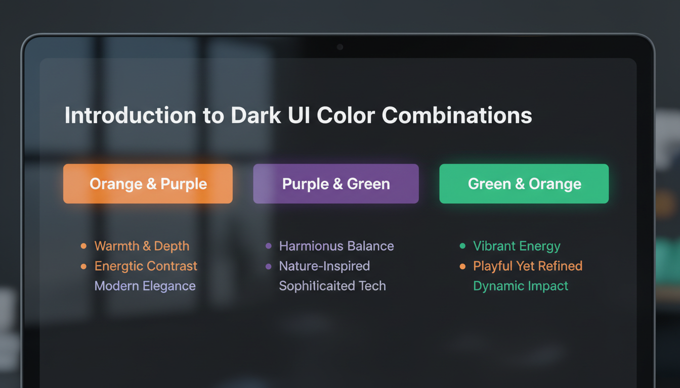 Introduction to Dark UI Color Combinations