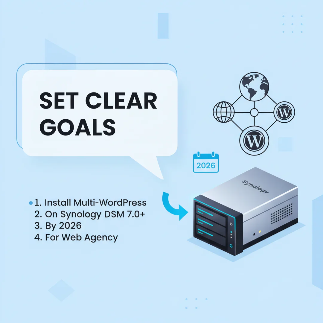 Step 3: Illustration for step: Set clear goals related to How to install multi wordpress on synology in 2026