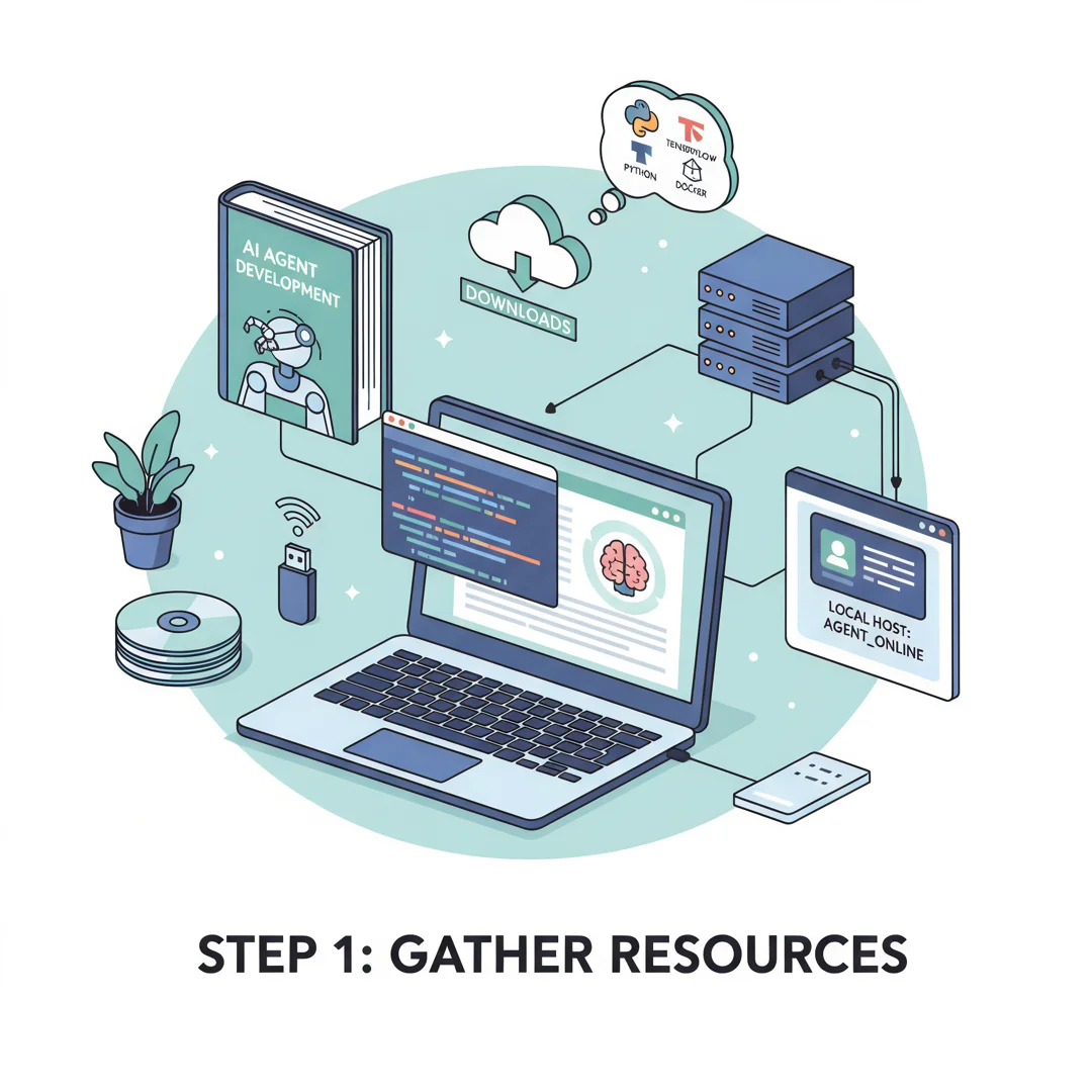 Step 4: Illustration for step: Gather necessary resources related to creat own ai agent and run on local ser