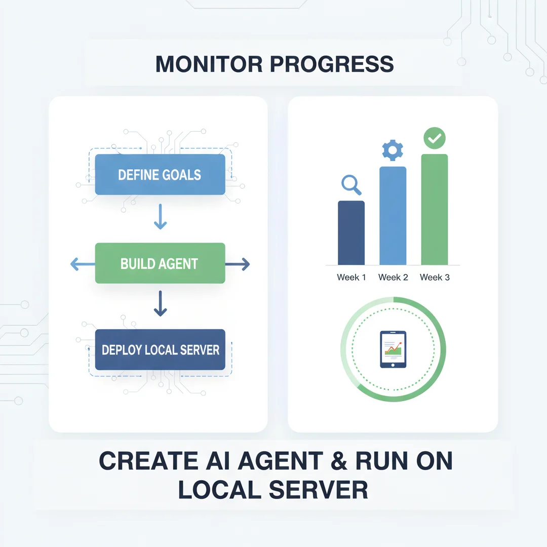 Step 6: Illustration for step: Monitor your progress related to creat own ai agent and run on local server,