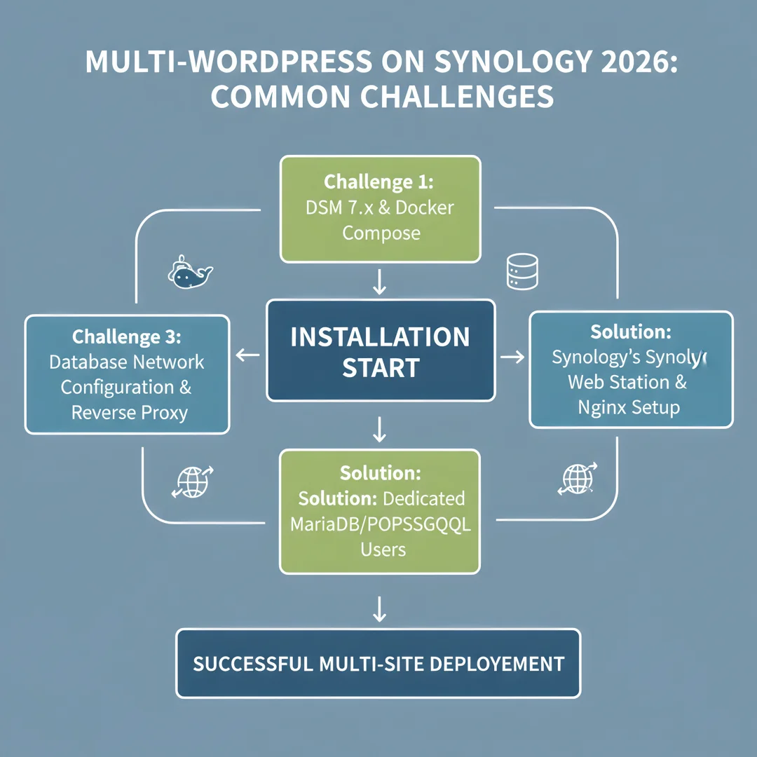 Step 7: Illustration for step: Address common challenges related to How to install multi wordpress on synolo