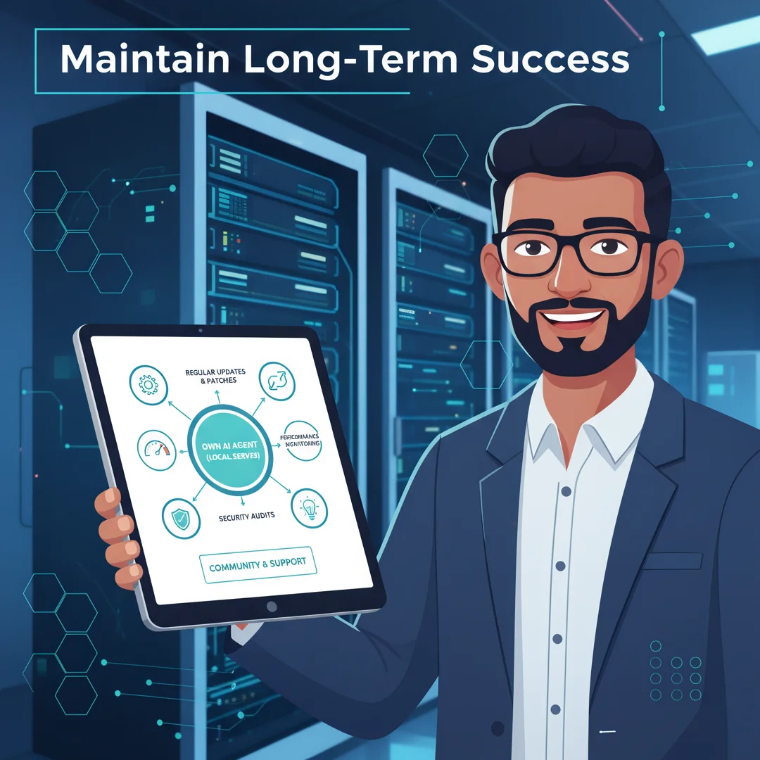 Step 8: Illustration for step: Maintain long-term success related to creat own ai agent and run on local ser